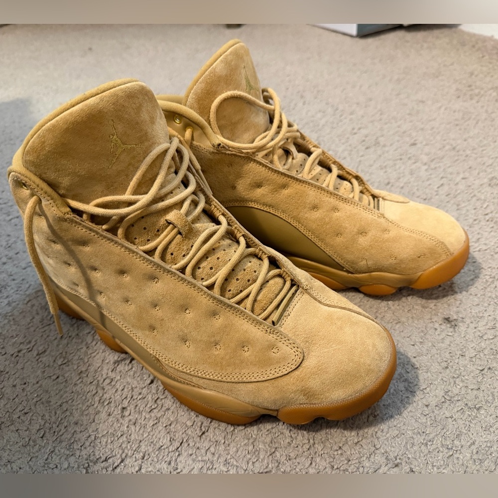 Jordan Athletic Shoes in Tan Suede